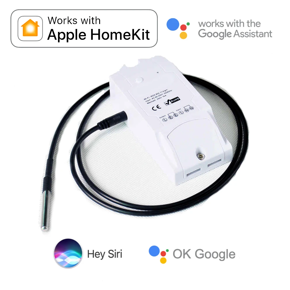 Термостат для Apple HomeKit переключатель умного дома Google Assistant Sonof Wi Fi датчик TH10