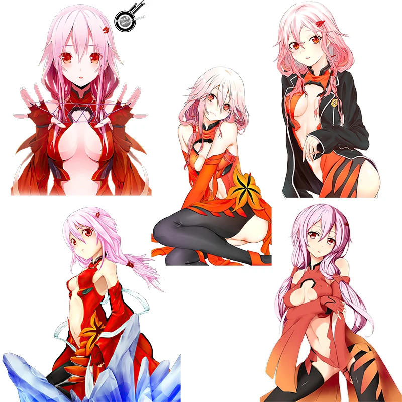 Three Ratels CA115 Yuzuriha Inori Anime Guilty crown wall sticker for home decorative car hood decals