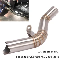 for suzuki gsxr600 gsxr750 2008 2010 exhaust cat delete pipe stainless steel middle link tube connect section slip on motorcycle