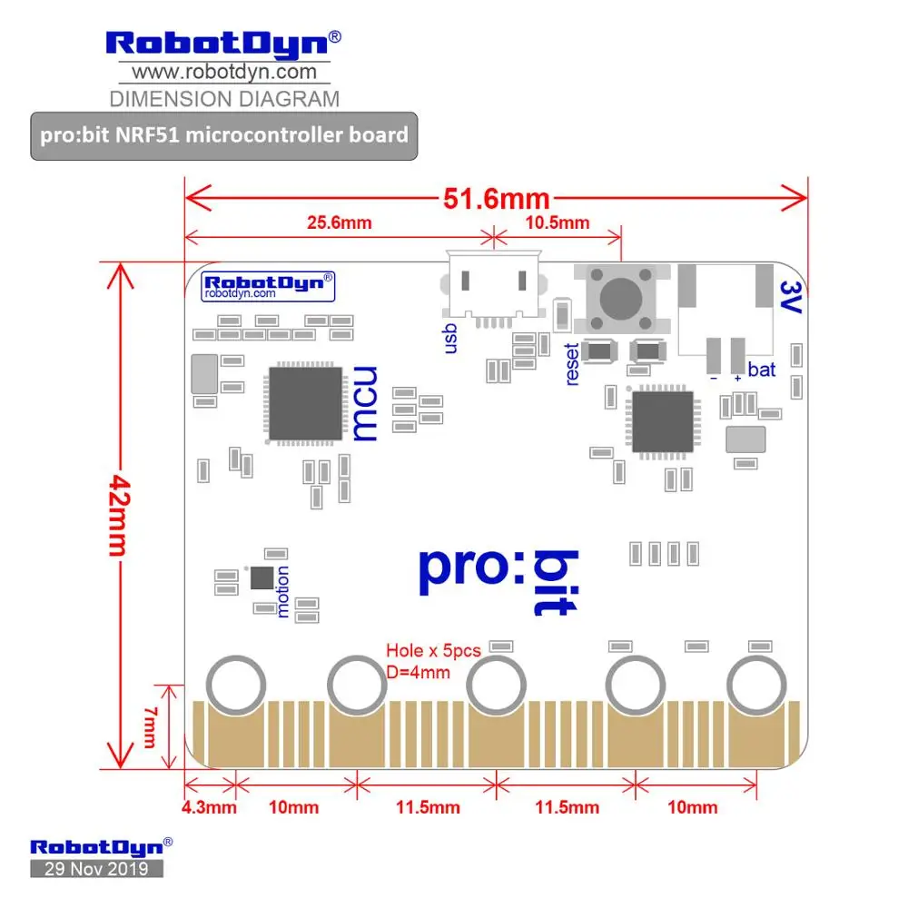 Pro:bit совместимый micro:bit microbit Dev Board для графического программирования питона и