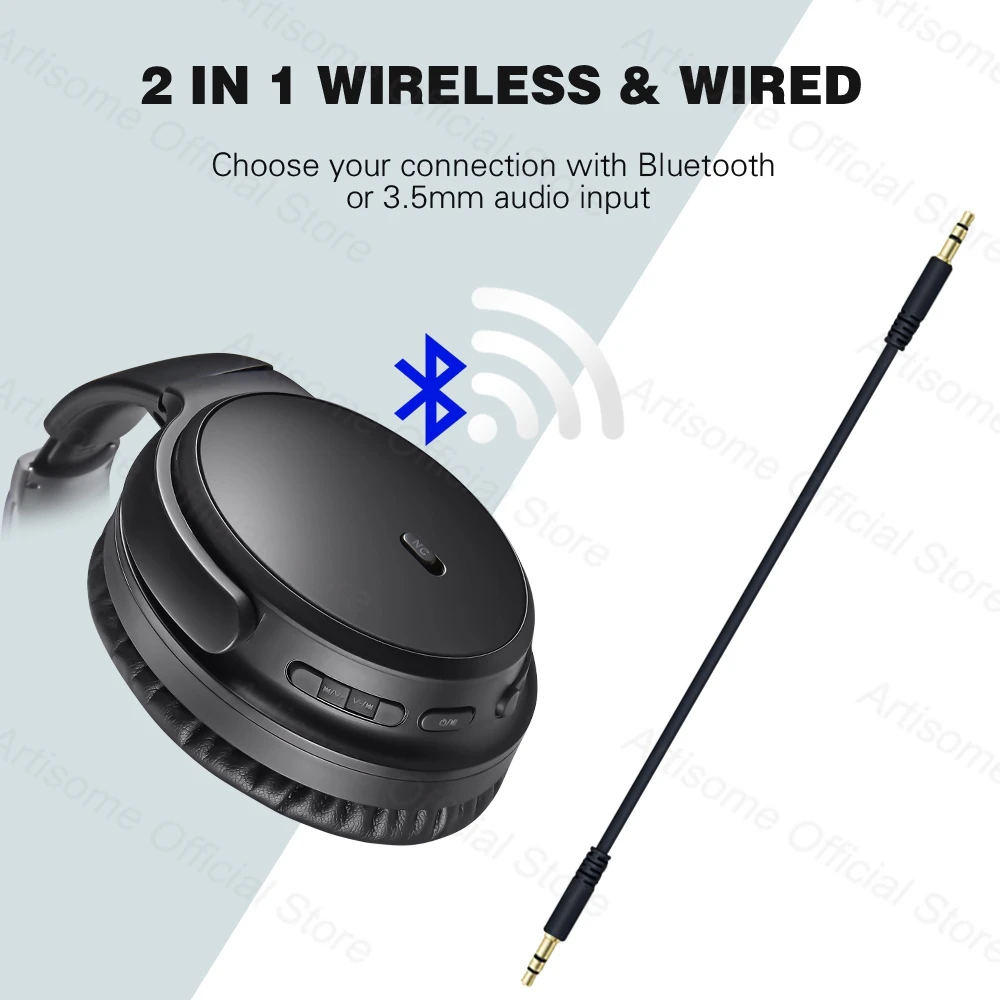 Bluetooth наушники с активным шумоподавлением и микрофоном|Наушники гарнитуры| |