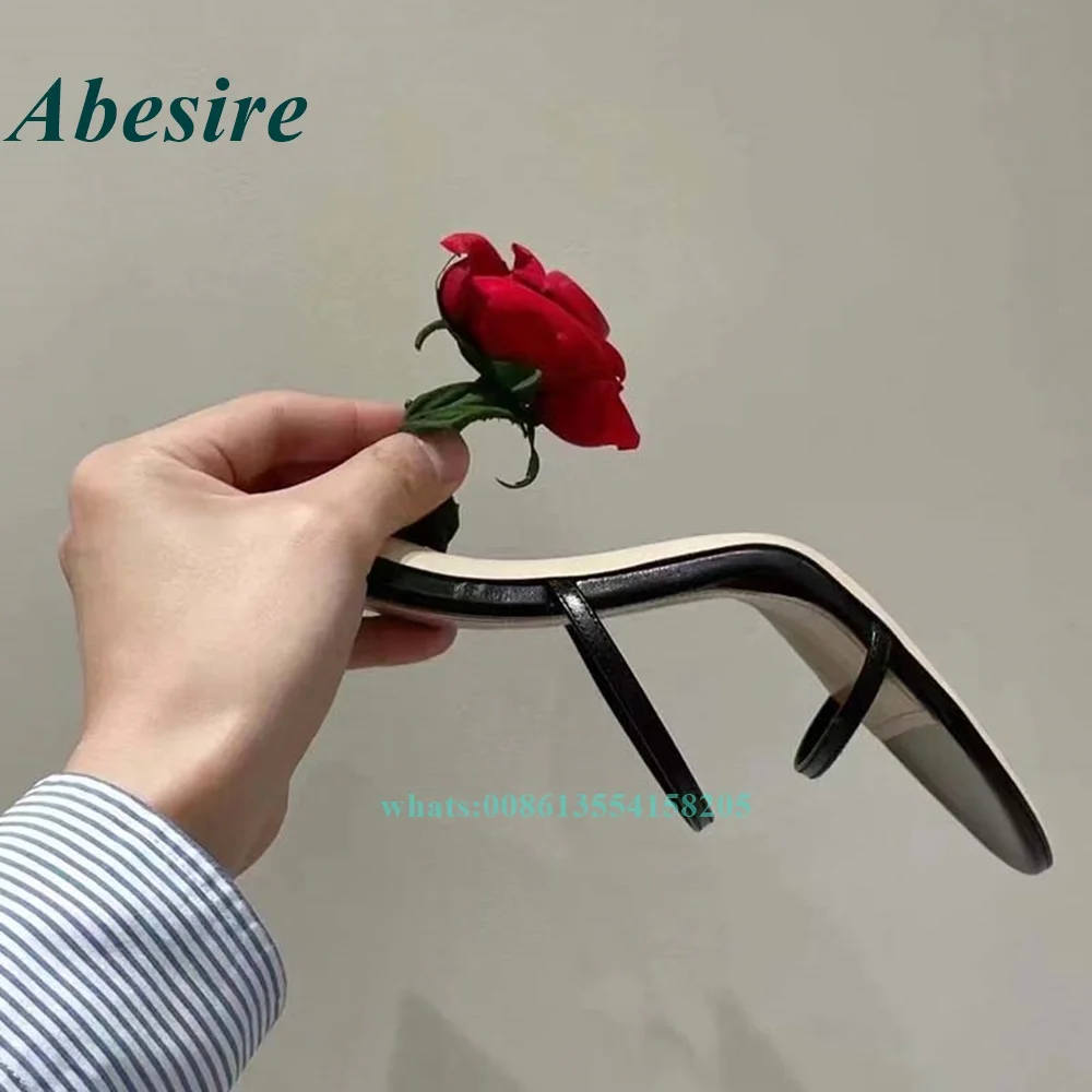 Rose Shaped High Heel Sandals 2022 Newest Summer Women Shoes Open Toe One Strap Leather Slippers Strange Style Sexy Party Shoes