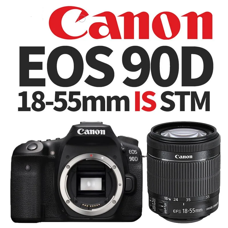 New Canon EOS 90D DSLR 4K Camera with EF-S 18-55mm Lens Kit