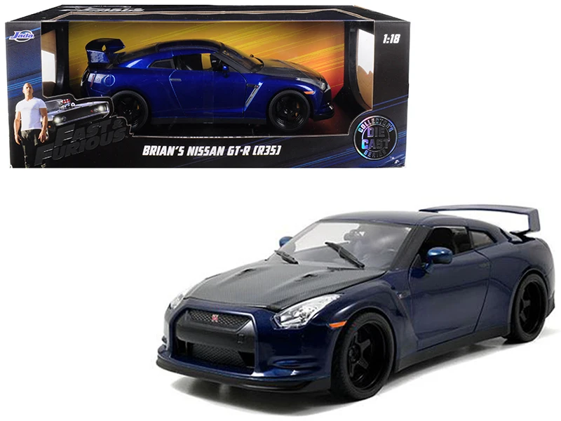 

1/24 Jada Форсаж 7 Брайан 2009 Nissan Skyline GT-R R35 синий