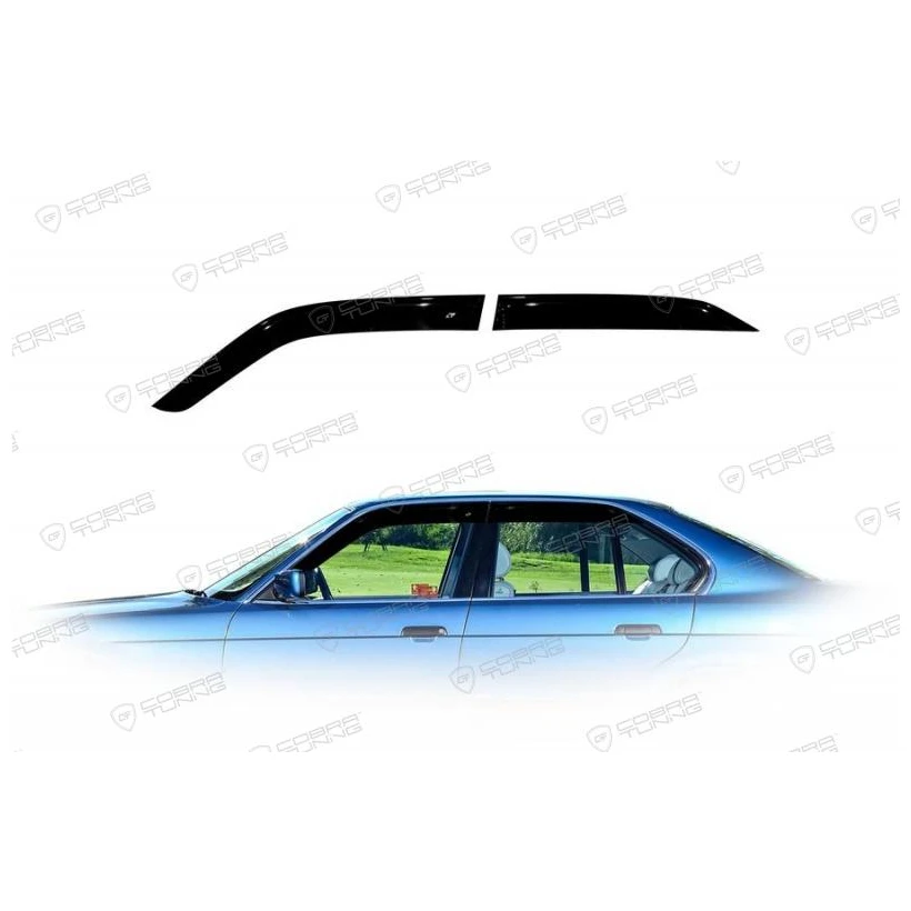 Wind Visor Deflectors Cobra Tuning B20888- Car Ventvisor Door Side - Window Air Guard for Protection Against Snow Sun and Rain Compatible with BMW