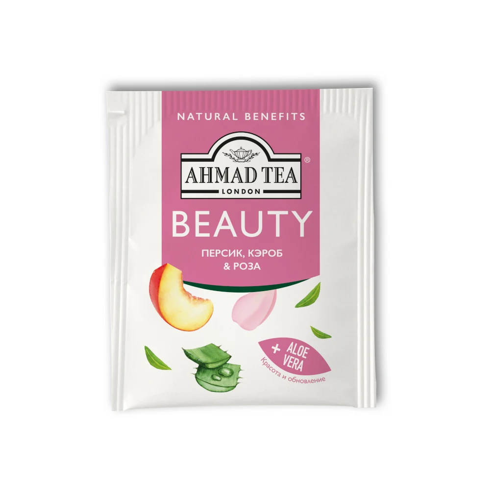 Чайный напиток Бьюти от Ahmad Tea 20 пакетиков с персиком и лепестками роз |