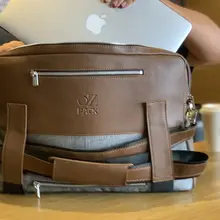 2021 New Season Trend Unisex Traveler Dark Brown Black Color Medium Macbook Lenova Huawei Laptop And Document Bag