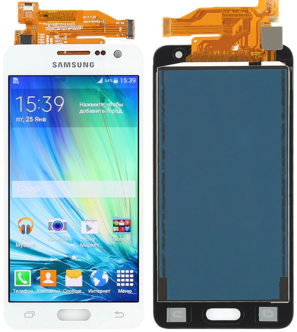 Дисплей для Samsung Galaxy A3 (A300F 2015) в сборе с тачскрином белый | Мобильные телефоны и