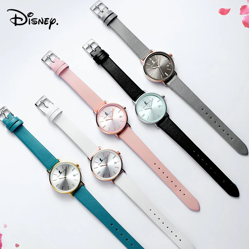 Модные Повседневные японские кварцевые наручные часы Disney официальные женские