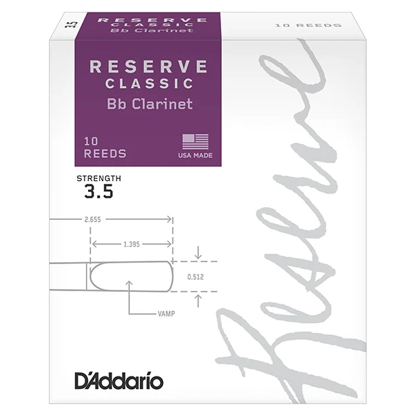 DCT1035 Reserve Classic Трости для кларнета Bb размер 3.5 10шт. Rico|Латунные детали и аксессуары|