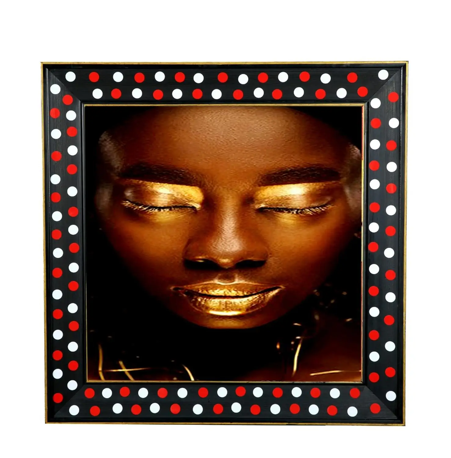 

Bahat Canvas Painting Glazed Wood Colorful Framed Glowing Black 51 * 51 cm