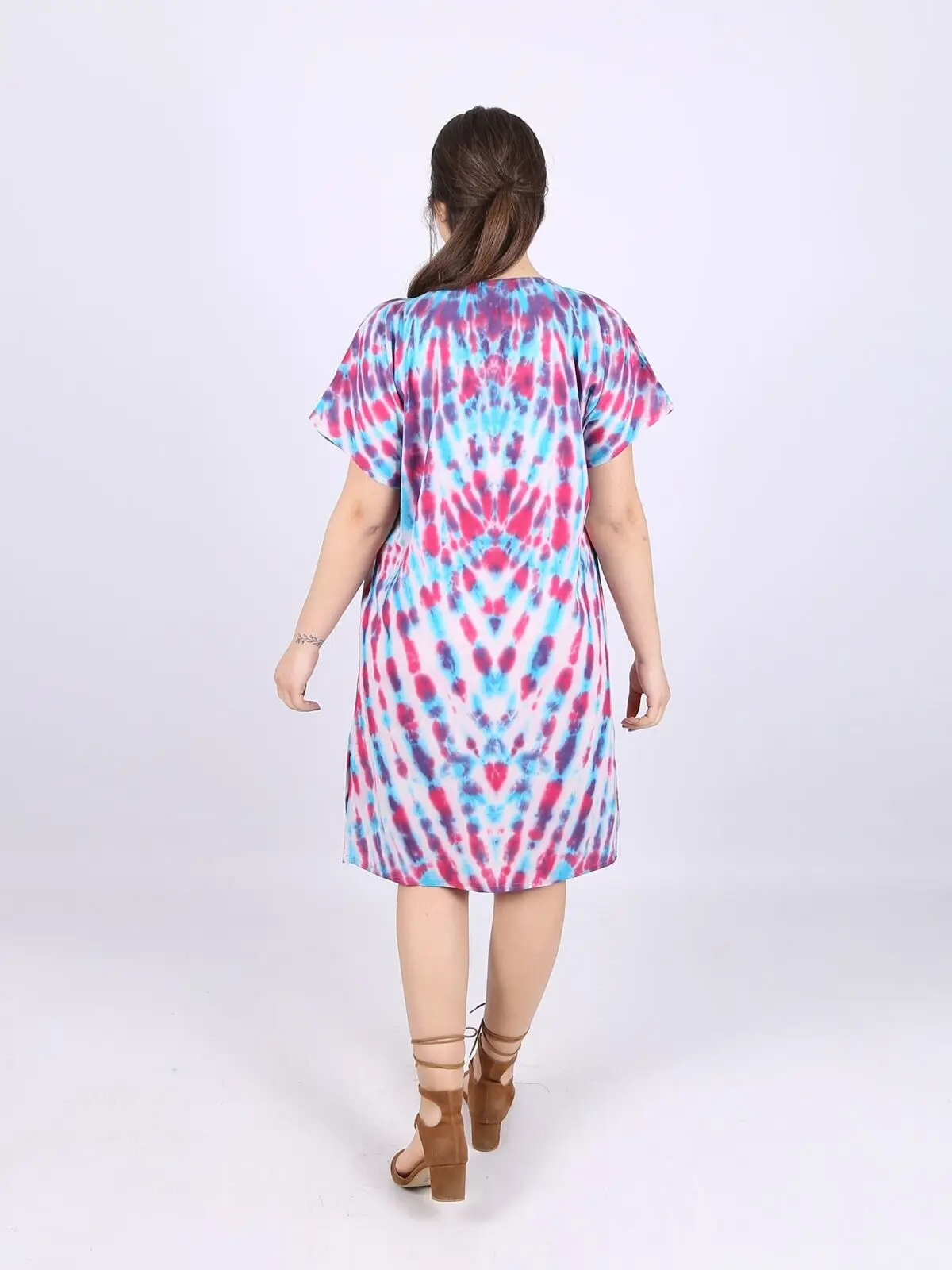 

Short Sleeve Tie Dye Tunic Models V7