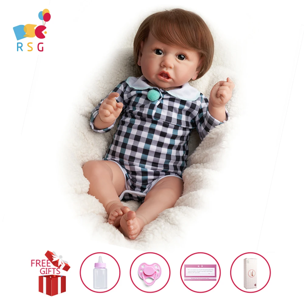 RSG Reborn Baby Doll 22 дюймов реалистичные куклы новорожденных Милая Детская кукла из