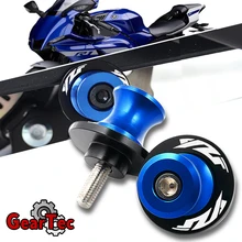 야마하 YZF R1 R3 R6 R25 1999-2021 2020 2007 2019 오토바이 액세서리, 6mm CNC 알루미늄 스윙암 스풀 스탠드 나사 슬라이더