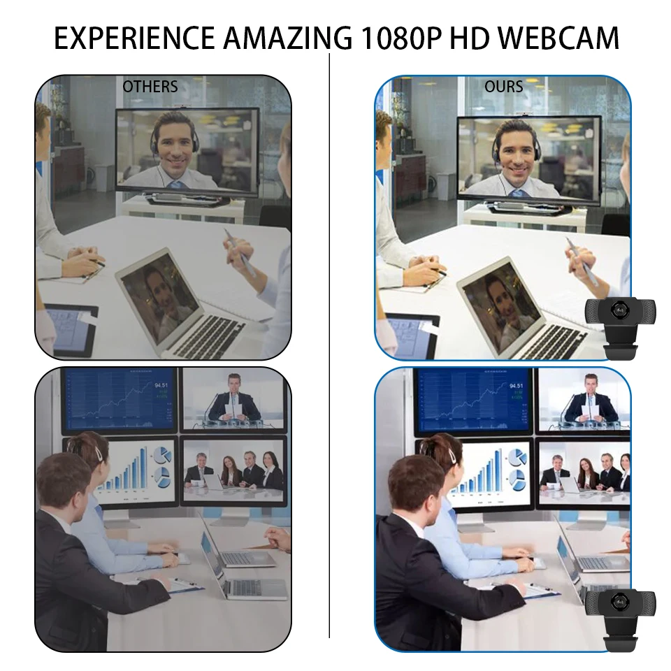 Веб камера HWCODEC Z2 HD 1080P 30 кадров в секунду USB со встроенным микрофоном|Теле- и