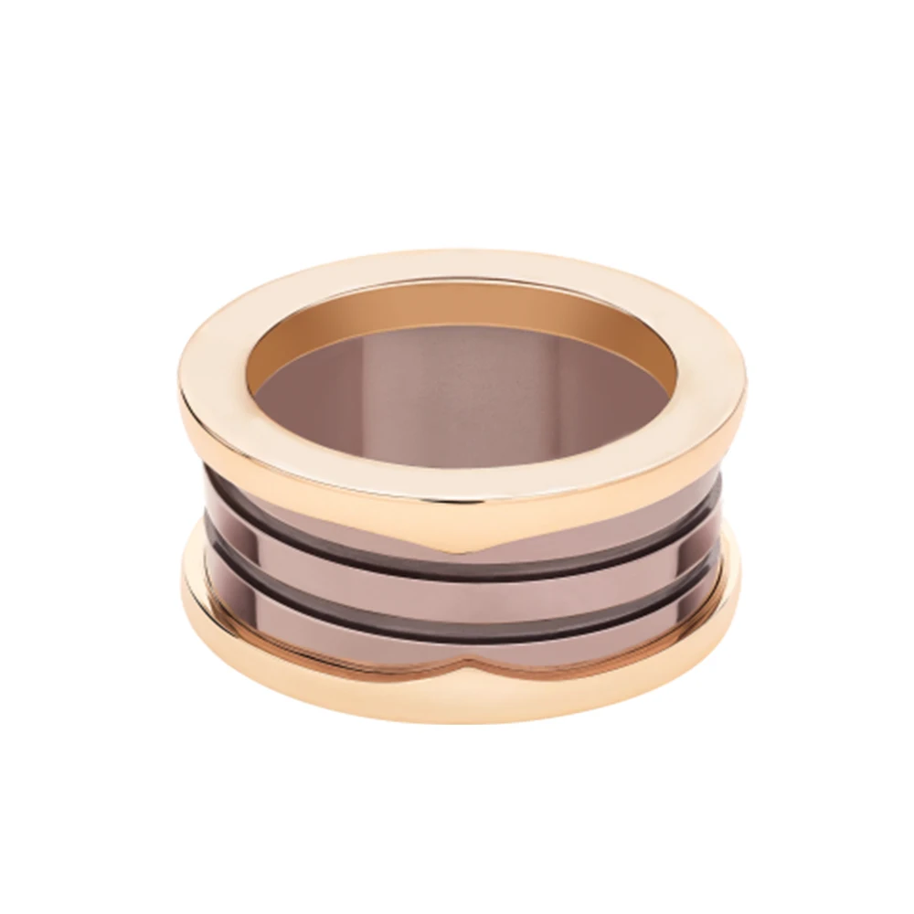 Классические роскошные брендовые титановые керамические кольца с логотипом ZERO 1