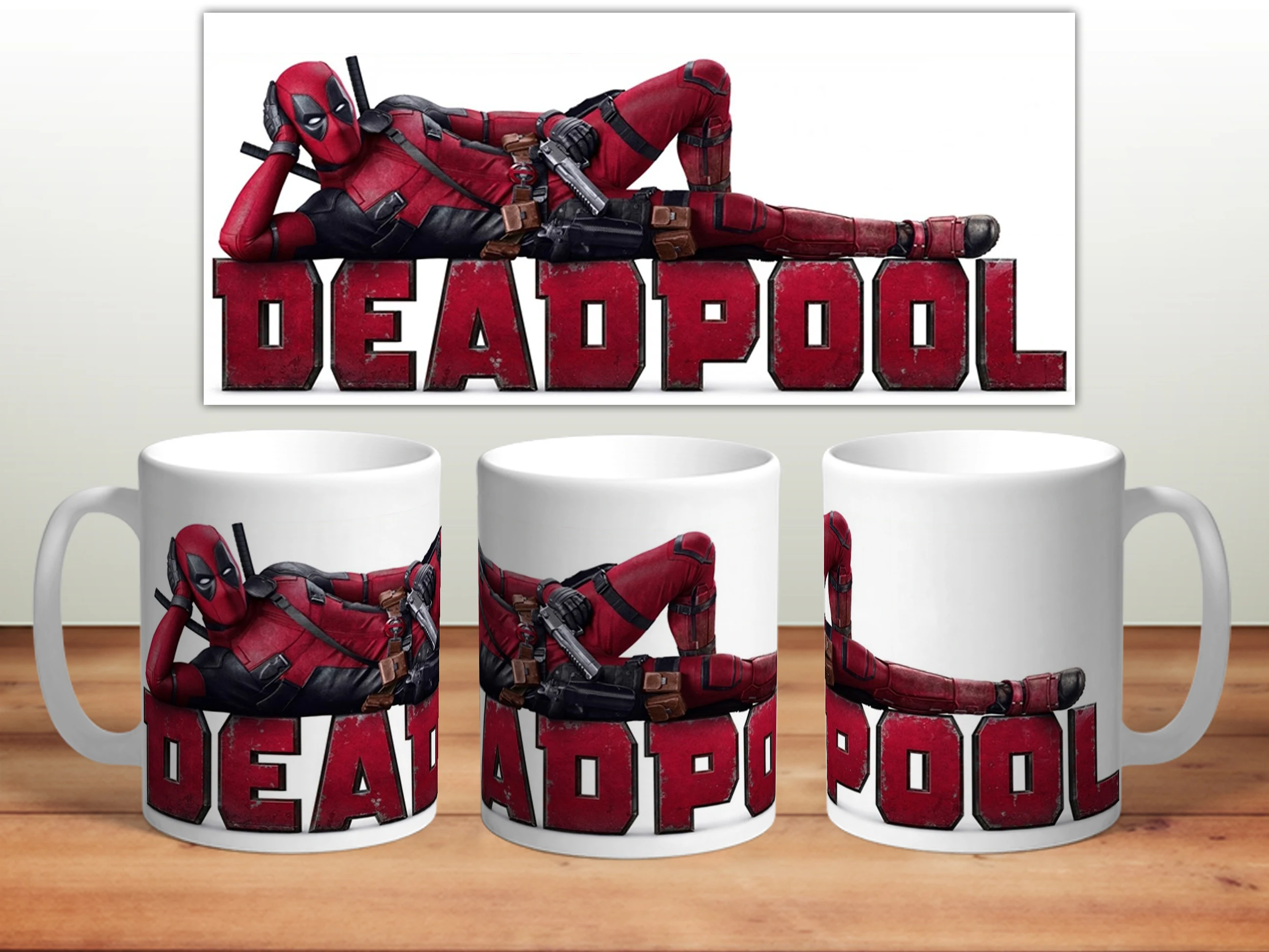 Кружка с принтом DeaD PooL подарок сувенир. 330мл керамика|Кружки| |
