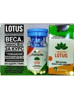 Himalaya Herbal /ЛОТОС капсулы для похудения/Жиросжишатель /БАД |