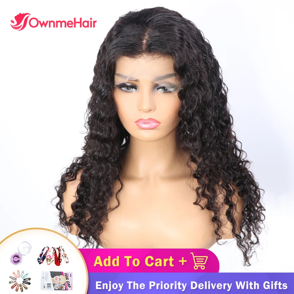 

13x4 Deep Wave Transparent Lace Frontal Human Hair Wigs For Black Women 180% Brazilian Remy Hair 10''-34'' Natural Hairline
