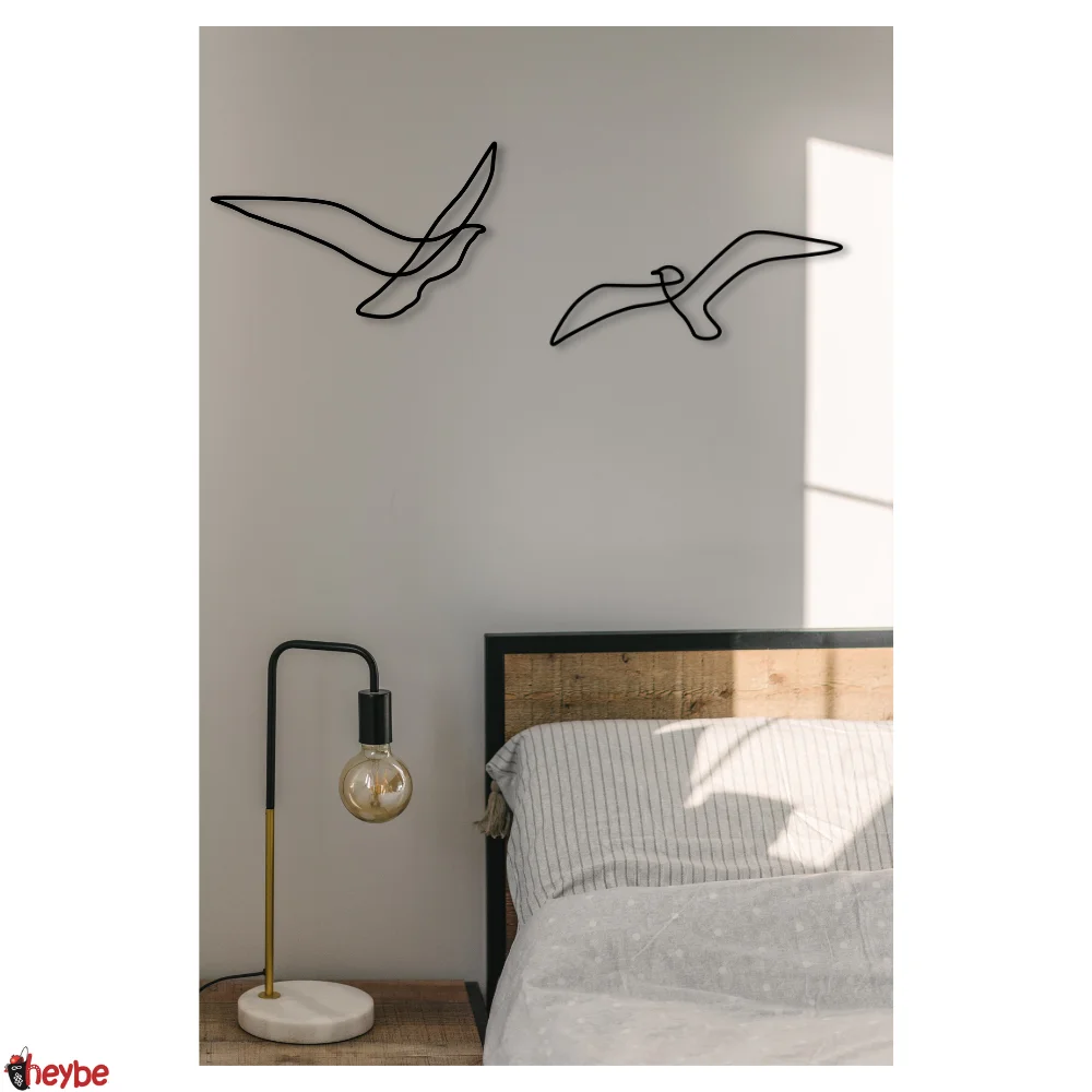 Металлический декор стен и искусство прямые птицы металлический дизайн на стене