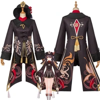 genshin impact hutao costume cosplay suit shoes wig outfit