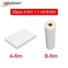 Jetvinner UV DTF 50 шт. плёнка A 50 м плёнка B переносная плёнка Набор для УФ-принтера для стекла древесины УФ-принтер A3 УФ DTF печатная плёнка
