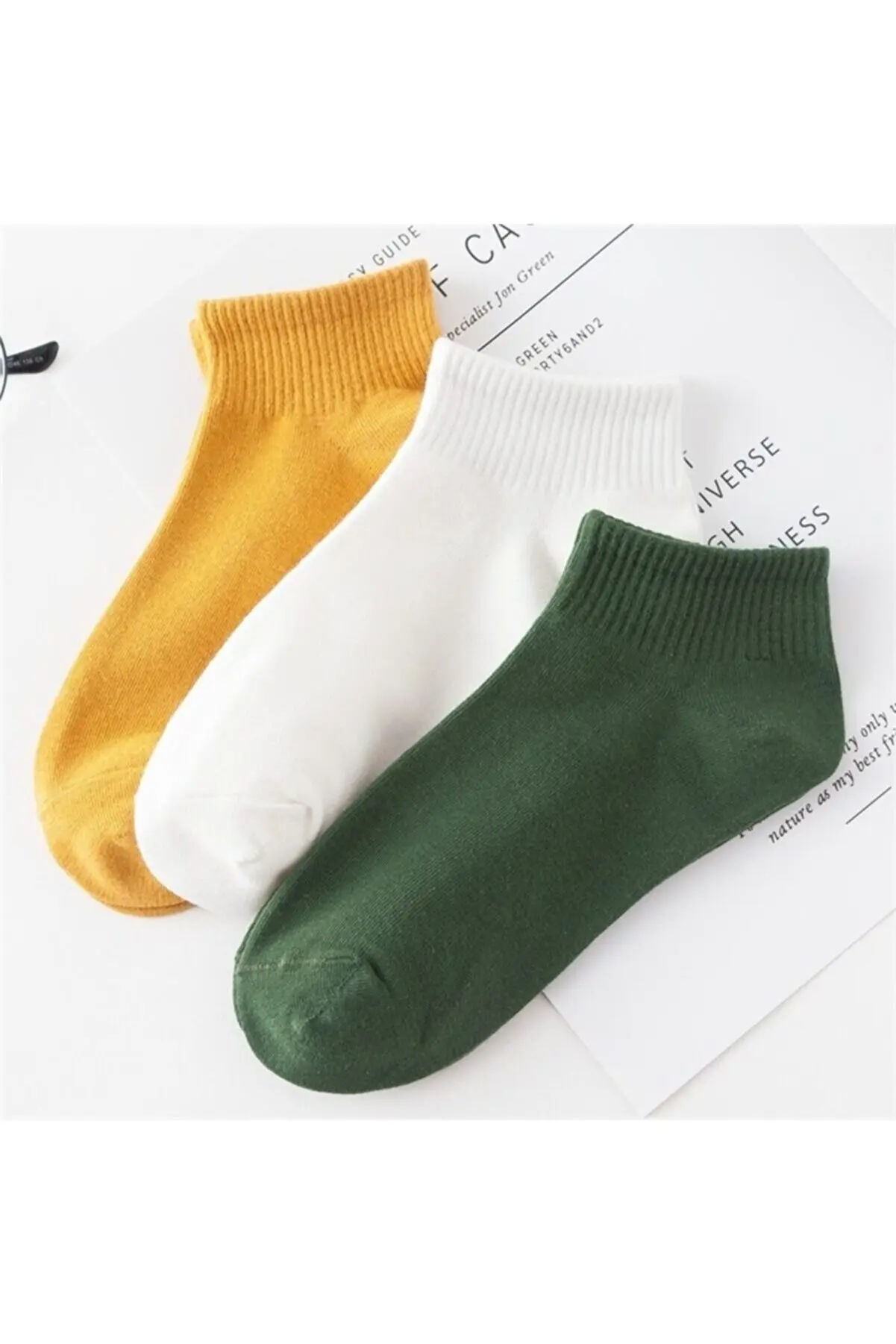 5 Pack Women's Colored Short Booties Socks
