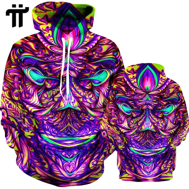 

Men's Hoodies Tree Sweatshirt Men Abstract Hoody Anime Galaxy Sweater Printed Colorful 3d Printed Psychedelic Pullover Print Set