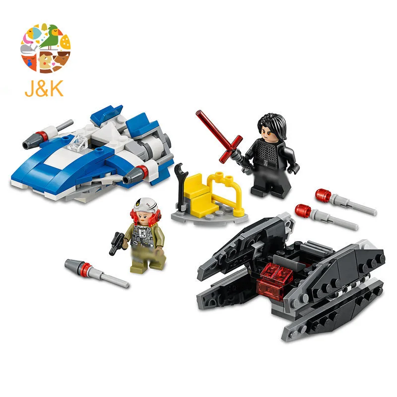 75196 200 шт Звездные серии последний джедай крыло Vs. Microfighter строительные блоки StarWars
