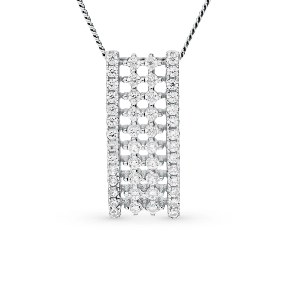 Серебряная подвеска с фианитами SUNLIGHT проба 925 |