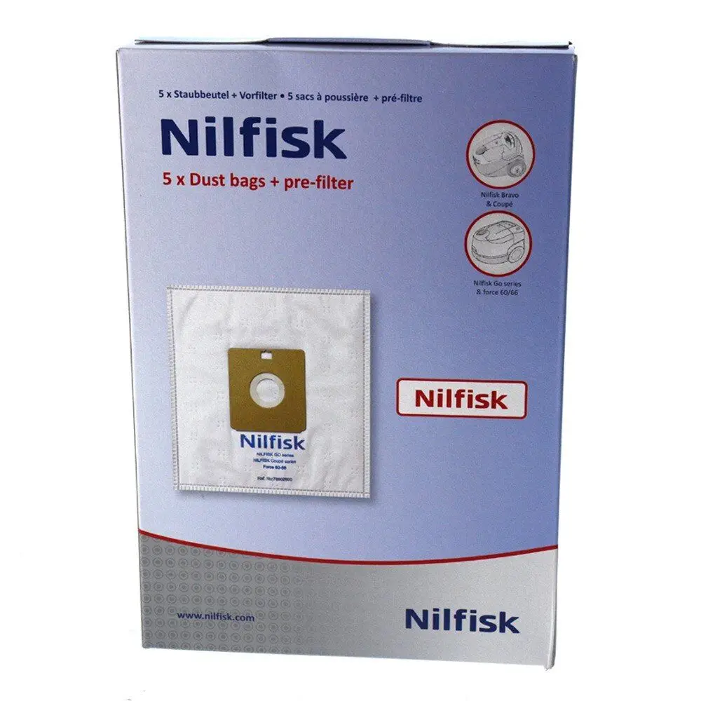 Пылесборник нетканый для Nilfisk Go Series Coupe Force 60 66 788602600 (1 упаковка)|Запчасти пылесоса|