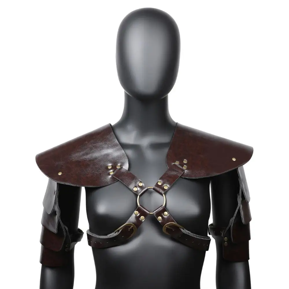 

Viking Warrior шаль Eivor для костюмированной вечеринки из искусственной кожи в винтажном стиле; Варварский Броня куртка крутое пальто в стиле рок с...