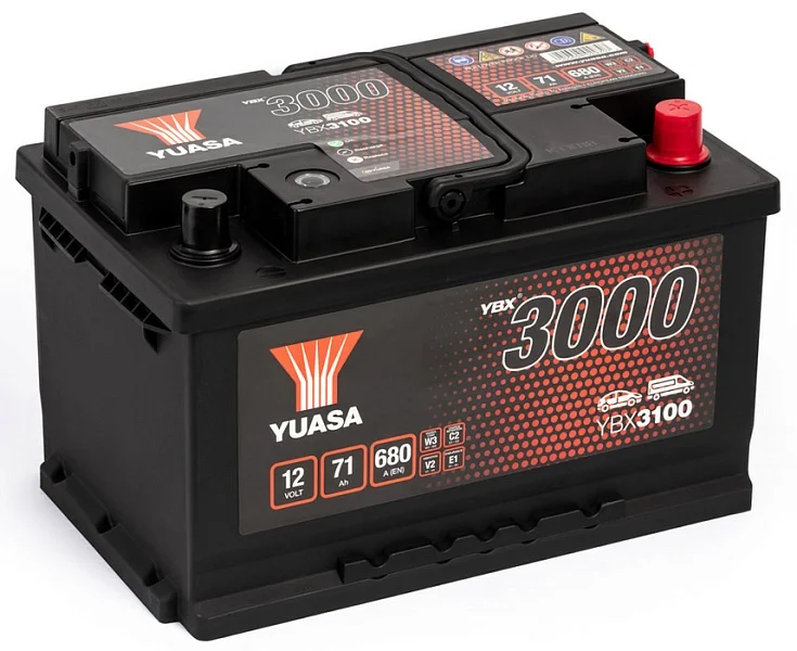 Аккумулятор автомобильный Yuasa SMF YBX3100 6СТ-71 обр. (низкий) 278x175x175 | Аккумуляторы