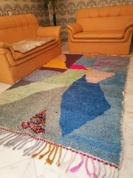 

Colorful Beni ourain rug Hand-Knotted Moroccan wool rug Moroccan Berber Azilal Rug Free Shipping