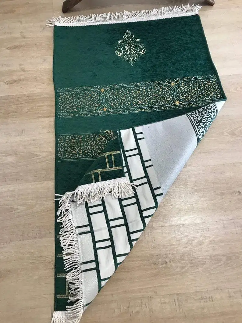 Исламский коврик для молитв Kaaba мягкий в исламском стиле шикарный синельный