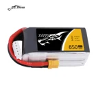 Литий-полимерный аккумулятор Tattu 14,8 V Lipo 4S 850mAh батарея 45C XT30 Plug RC аккумулятор для FPV Drone 150 Размер Multirotor Quadcopter Frame