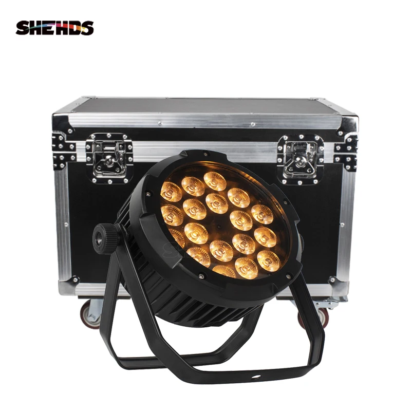 

SHEHDS Hot Sales Waterproof LED Par 18x18W RGBWA+UV Lighting Flight Case Professional Party KTV Disco DJ Bar Outdoor