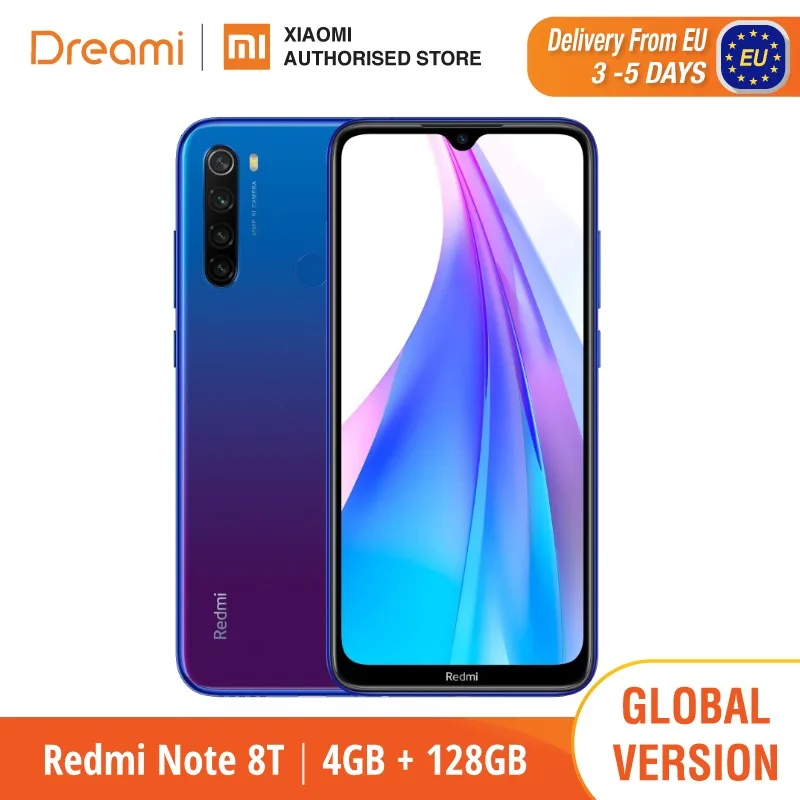 Глобальная версия Xiaomi Redmi Note 8T 128GB ROM 4GB RAM (официальная Rom) note 8 t note8t note8 телефон