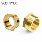 Латунный фитинг адаптера BSP, редукционная Шестигранная втулка, штекер-гнездо, разъем для топлива, воды, газа, масла, 18 дюйма, 14 дюйма, 38 дюйма, 12 дюйма, 34 дюйма, 1 дюйм