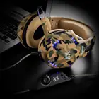 Игровая гарнитура KOTION EACH G2600, с подсветкой, цвет: камуфляж коричневый