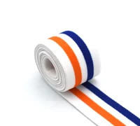 38mm soft elastic webbing tbwisher elastic band bluewhiteorange for clothing bag furniture decoration waistband sewing