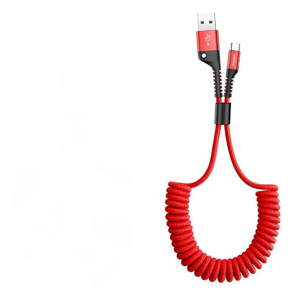Baseus Fish eye Spring Data Cable TYPE-C кабель для телефона зарядка автомобиля максимально