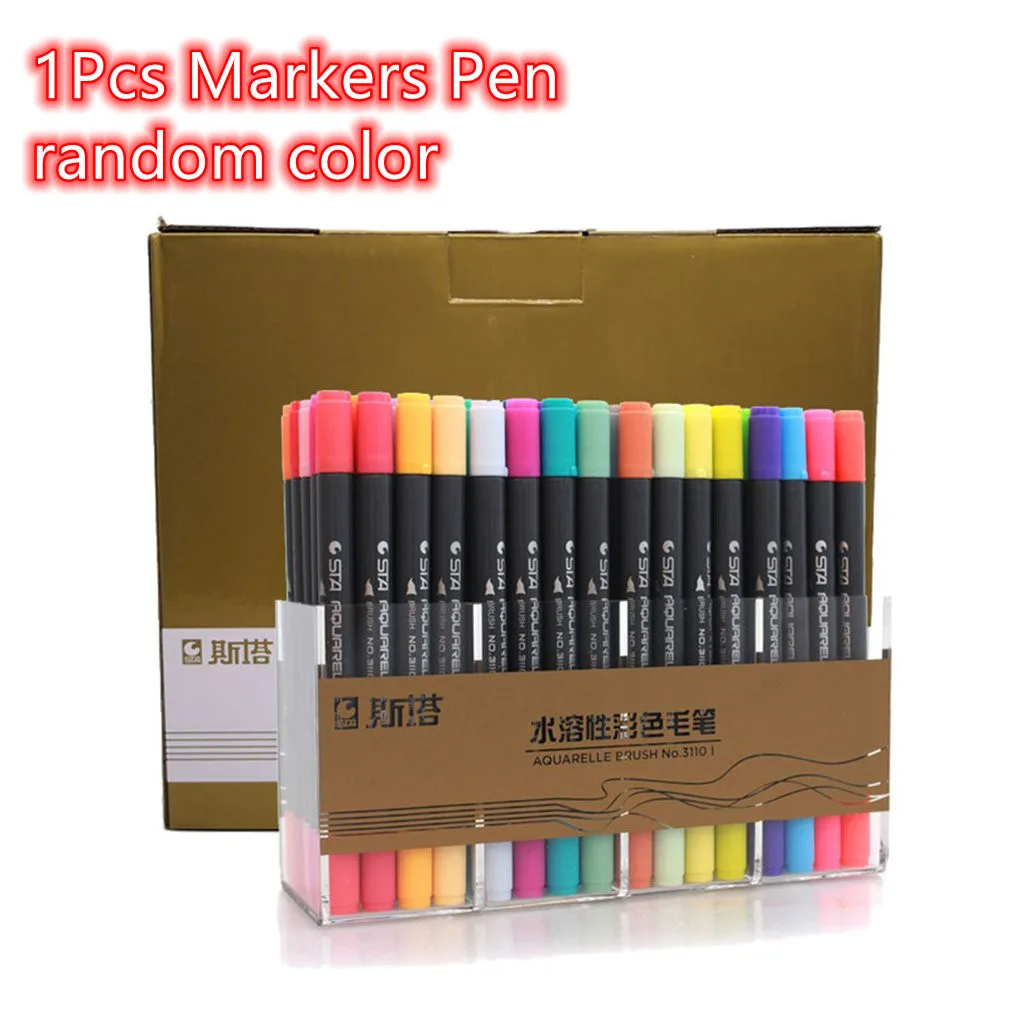 1 шт. цветные маркеры на водной основе с мягкой головкой двойная головка