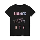 Женская футболка хлопок JUNGKOOK BTS АВТОГРАФ