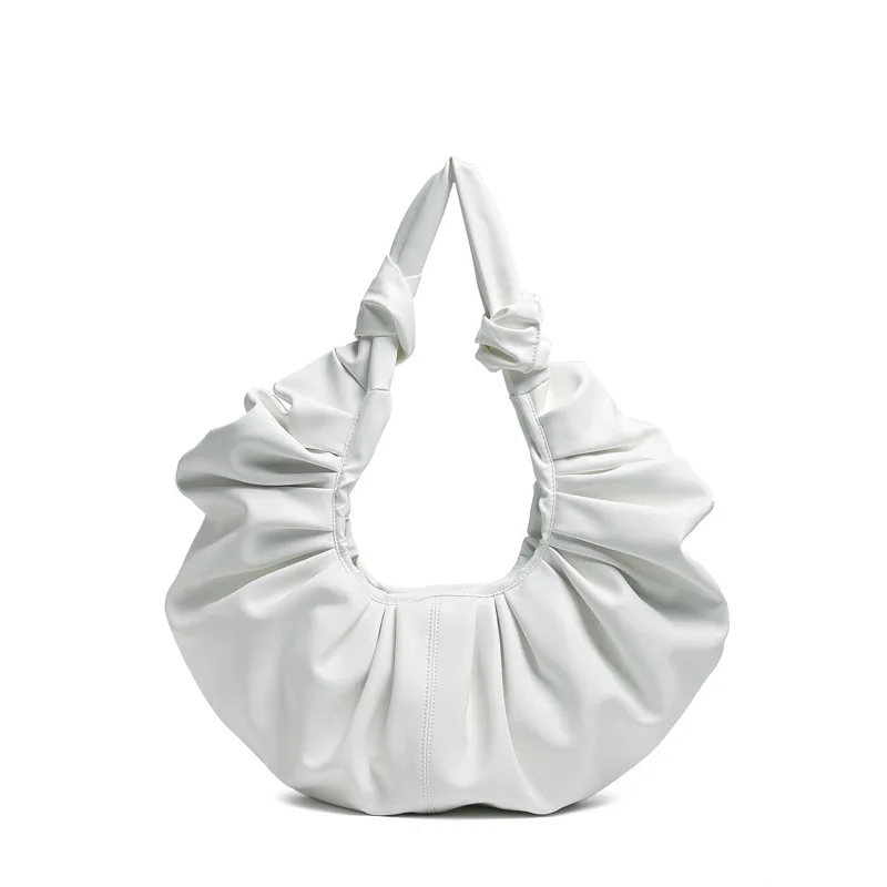 

Trend Lazy Wind Folds Colorful Design Personality Minimalist Handbag 2021 Spring Summer New Oblique Soft Leather Genuine Big Bag
