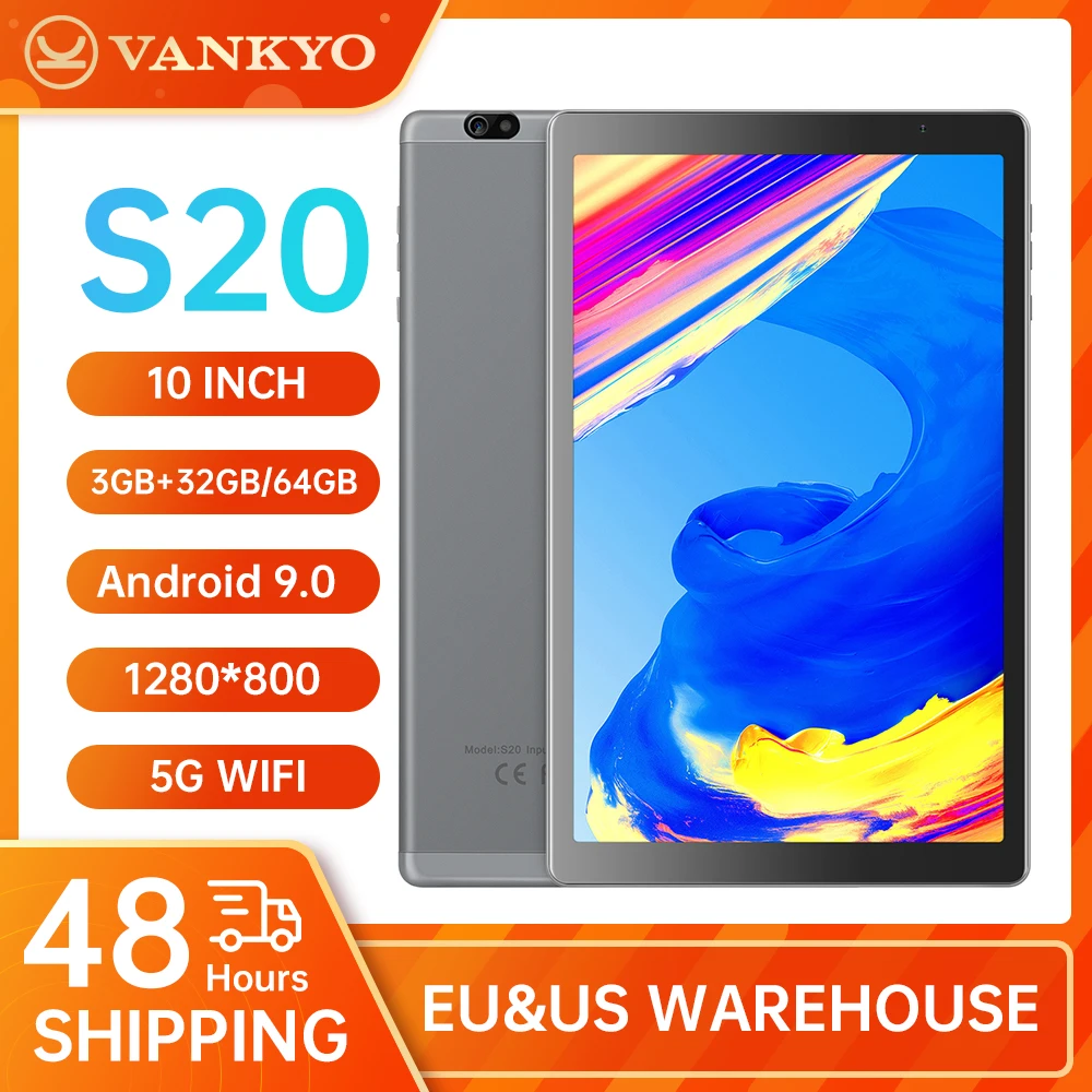 

VANKYO S20 10-дюймовый лучший планшет Восьмиядерный процессор 3 ГБ ОЗУ 32 Гб ПЗУ Android 9,0 Pie IPS HD дисплей MatrixPad 5,0 GPS