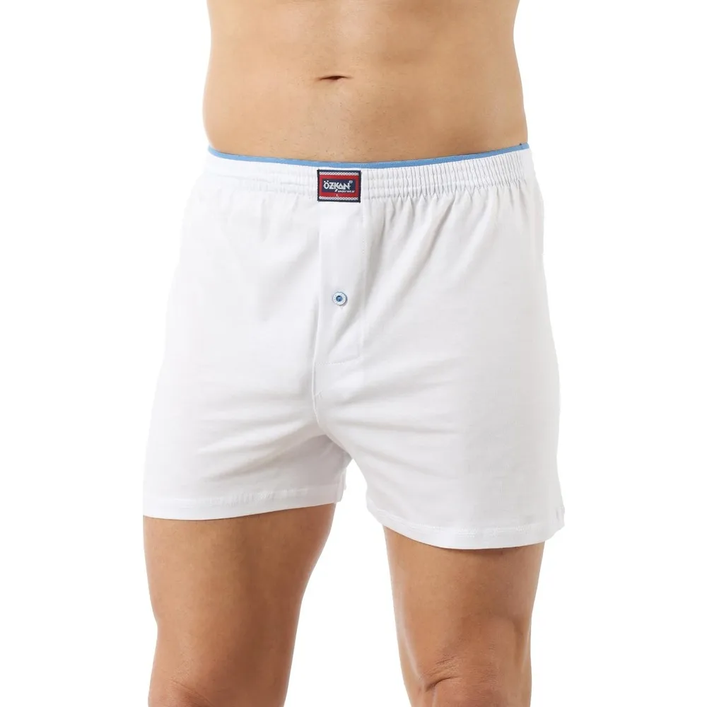 6 pcs Mens Underwear Boxer Shorts Casual Cotton Sleep Underpants Quality Plaid Loose Comfortable Homewear Panties - OZKAN