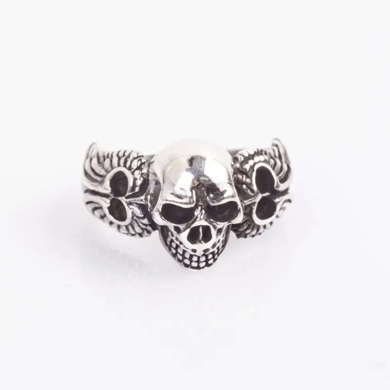 

925 Sterling Skull Silver Ring Fashion Turkish Premium Quality Handmade Jawelery