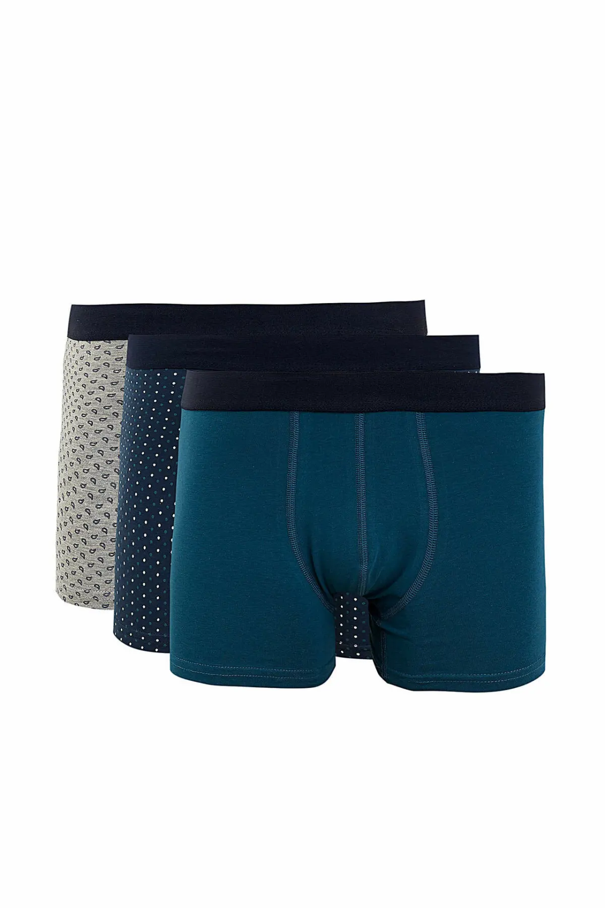 Дефакто мужские осенние однотонные боксеры пряди мужское повседневное дышащее