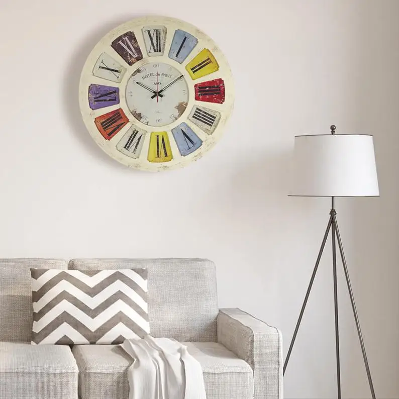 

Boyut Art Tasarim 65 cm 25.6" Large Wall Clock, Rustic Wall Clock, Rustic Decor, Rustic Gift, Wooden Clock, Handmade Clock,